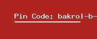 Pin Code: bakrol-b-o