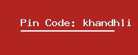 Pin Code: khandhli